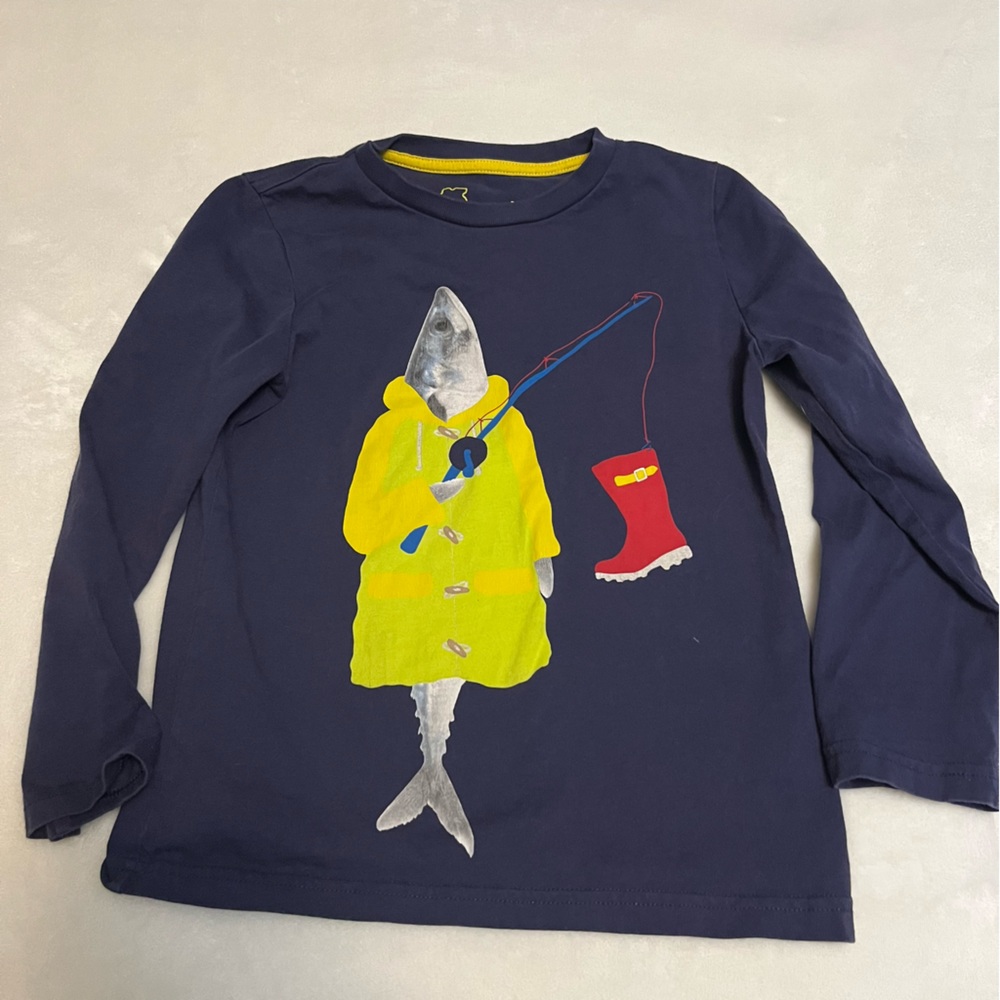 Mini Boden Boys Longsleeve Shirt Navy 5-6